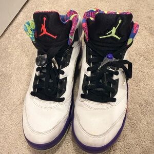 Jordan Athletic Shoes White Black Purple Multicolor